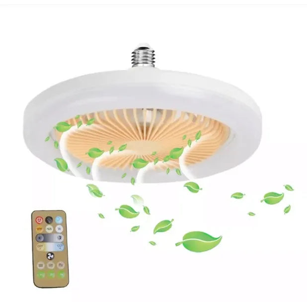 Ventilador de Teto com Lâmpada LED e Controle Remoto