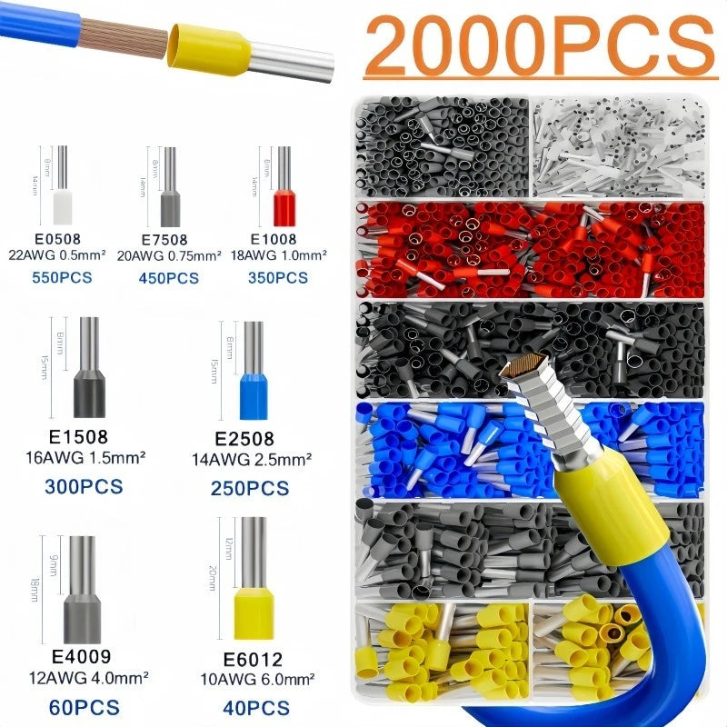 Alicates para Crimpagem HSC8 6-6A e Kit de Terminais