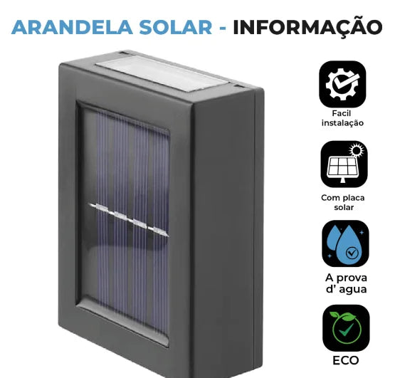 Arandela Solar para Ambientes Externos