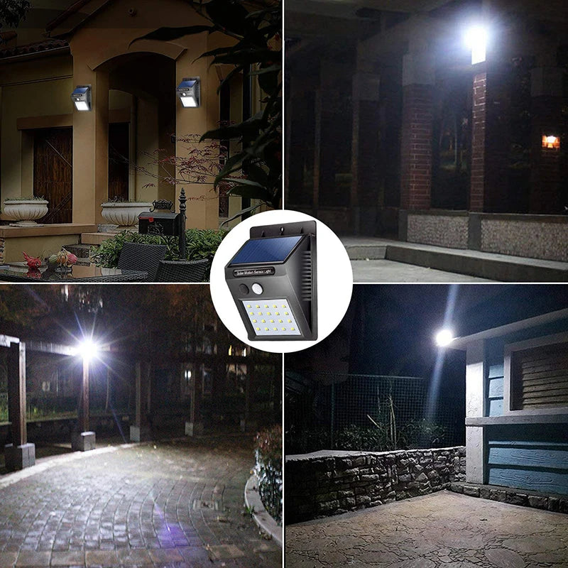 Luminária LED Solar com Sensor de Presença