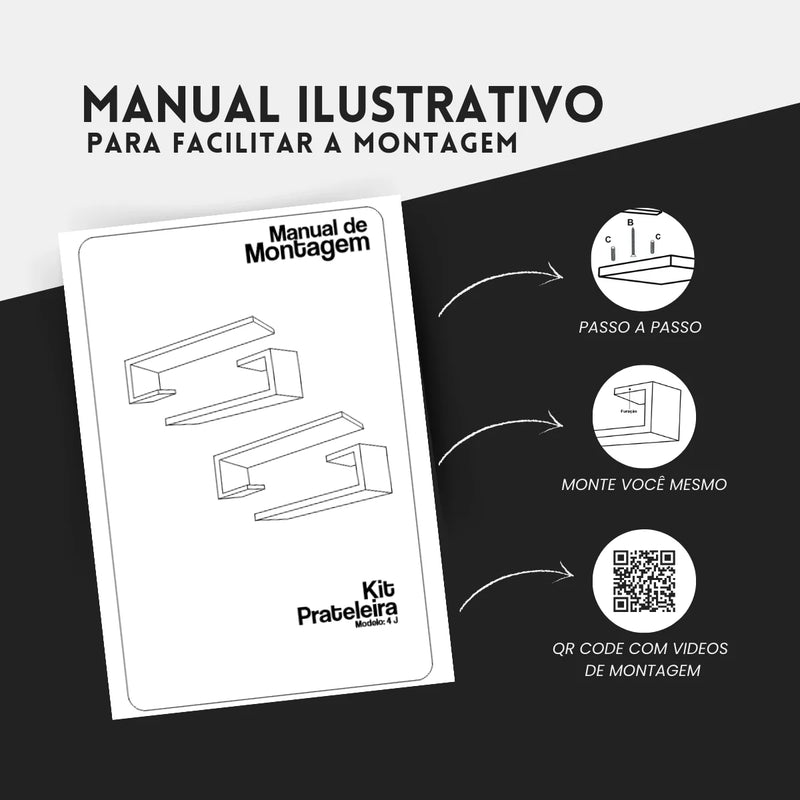 Prateleira Modular KeLan - Estilo Moderno