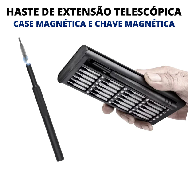 Kit de Chaves de Fenda Exbom 24 Peças com Caneta