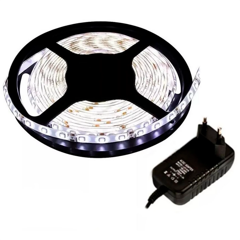 Fita de LED 5050 - 5 Metros, 300 LEDs, Branco Frio