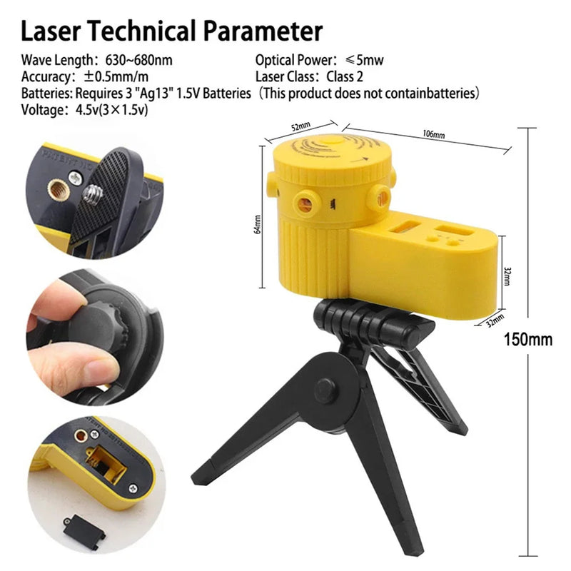 Nível a Laser Multifuncional com Tripé