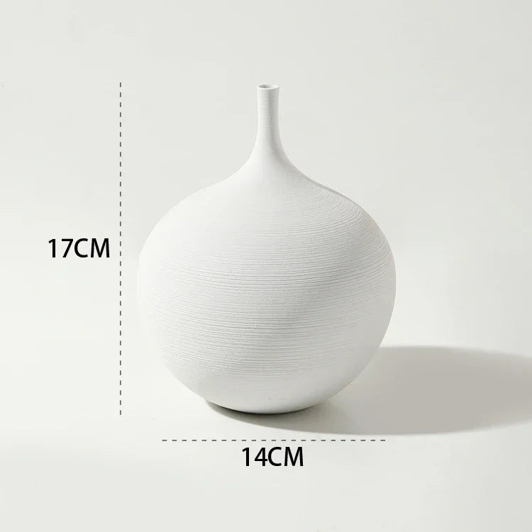 Vaso Zen Artesanal - Arte Minimalista Preto e Branco