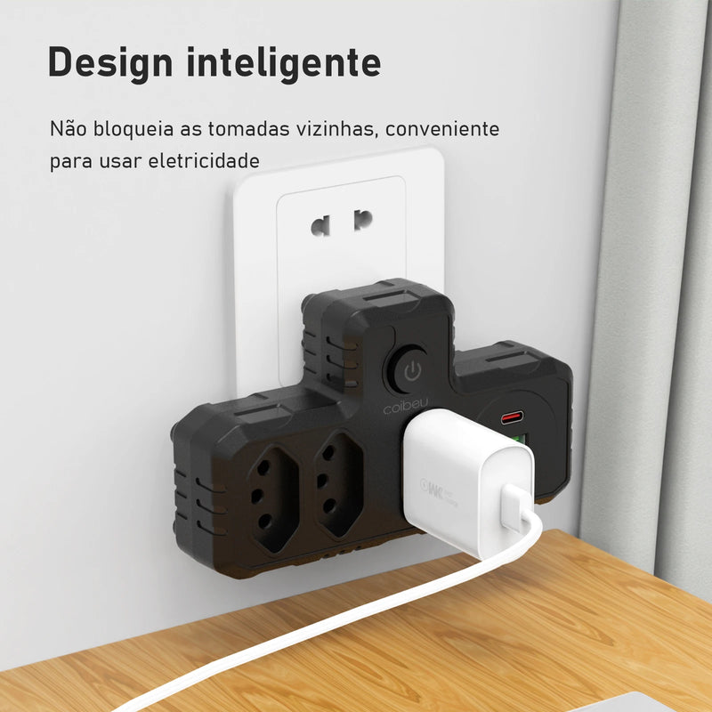 Régua de Energia com Entrada USB