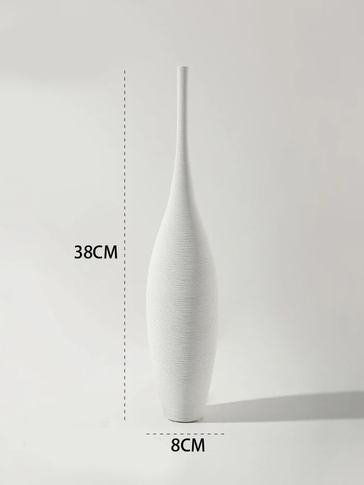 Vaso Zen Artesanal - Arte Minimalista Preto e Branco