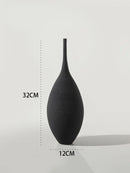 Vaso Zen Artesanal - Arte Minimalista Preto e Branco