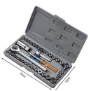 Kit de Chaves de Soquete com Catraca 40 Peças